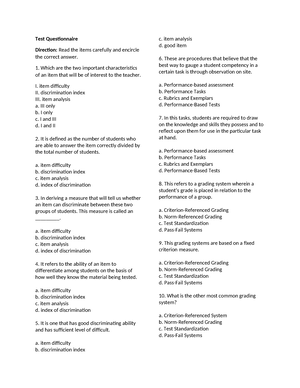 TOS MINE - An example of an Table of Specifications. - Chapter 6: Item ...