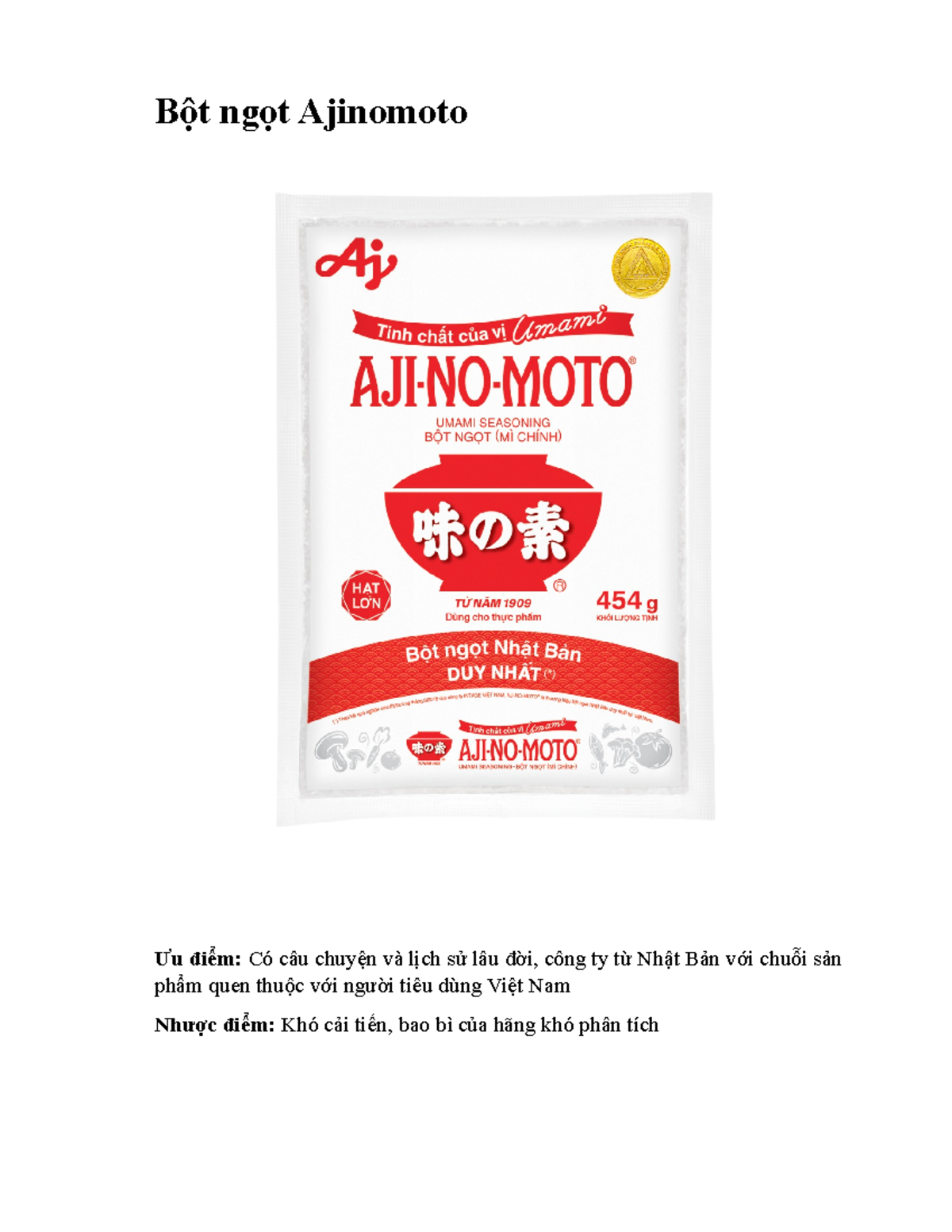 Bột ngọt Ajinomoto - good - Thiết kế Mỹ thuật CN - Bột ngọt Ajinomoto ...