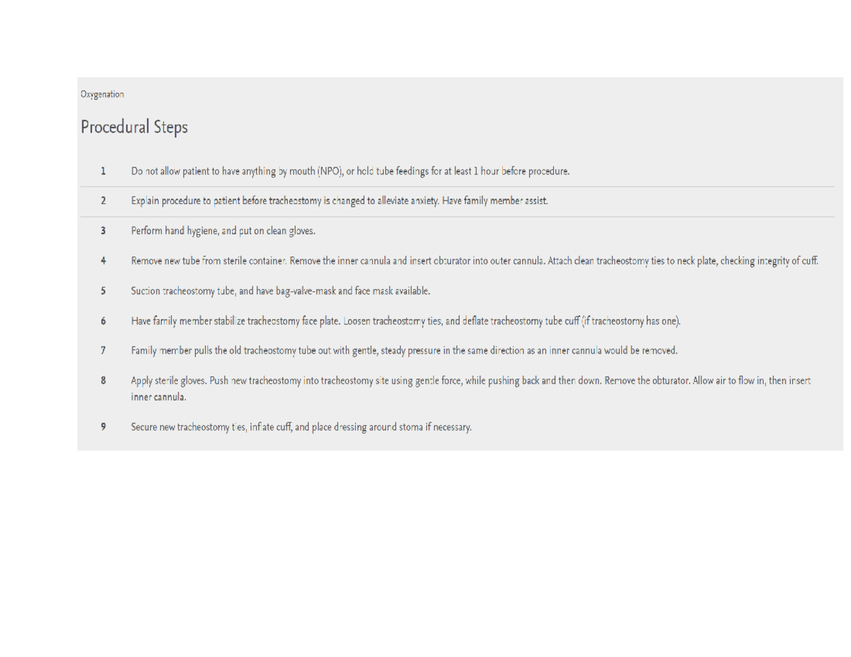 Procedure Steps - HESI Remediation - D444 - Studocu