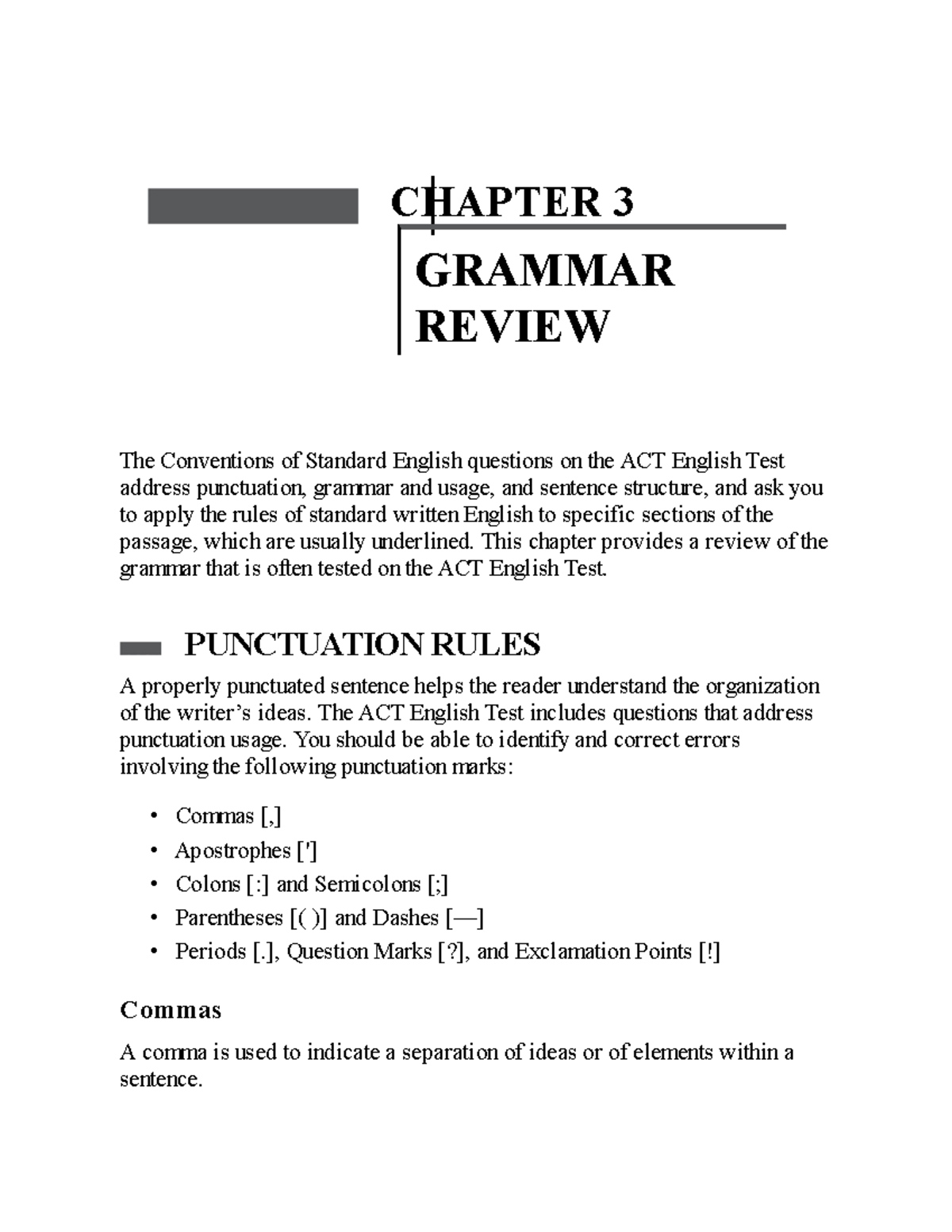 Grammar CHAPTER 3 GRAMMAR REVIEW The Conventions Of Standard English 