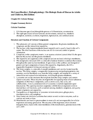 Resumen completo segun guia - Quiz # 3 Pathophysiology Study Guide ...