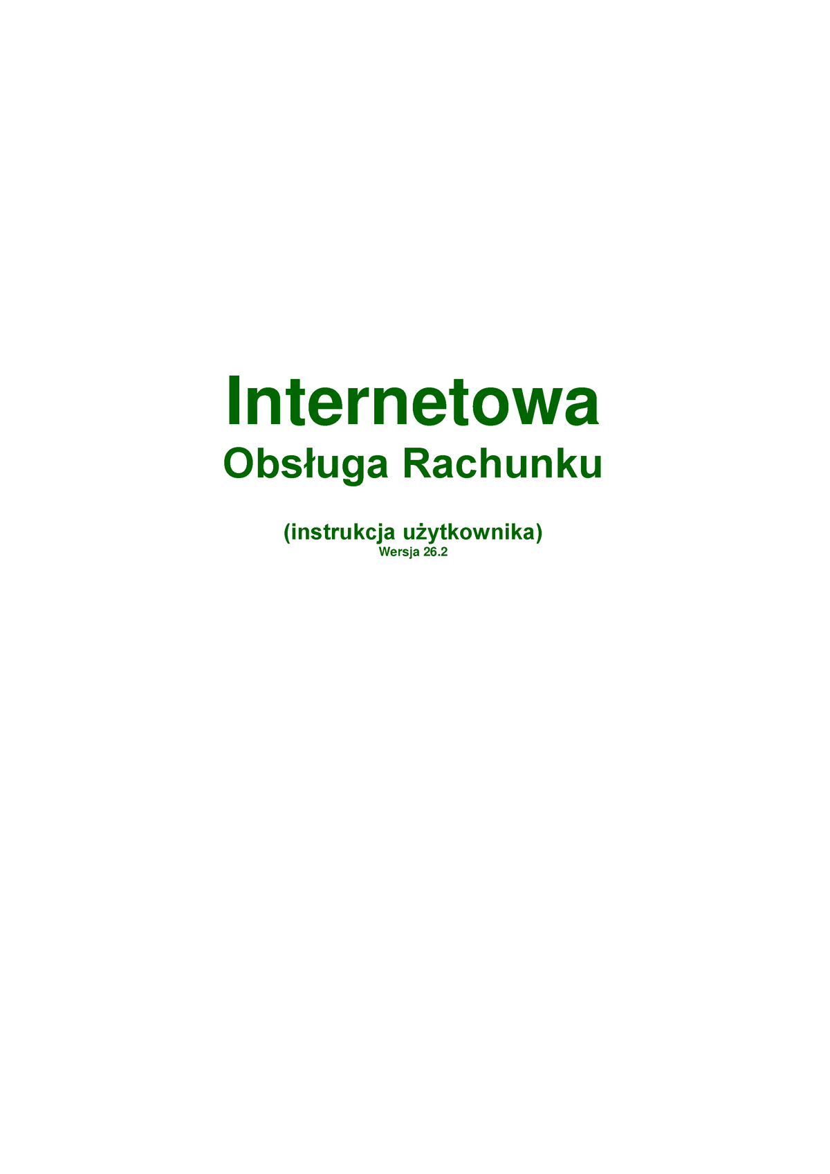 Ib - Pedagogika - Internetowa ObsBuga Rachunku (instrukcja U}ytkownika ...