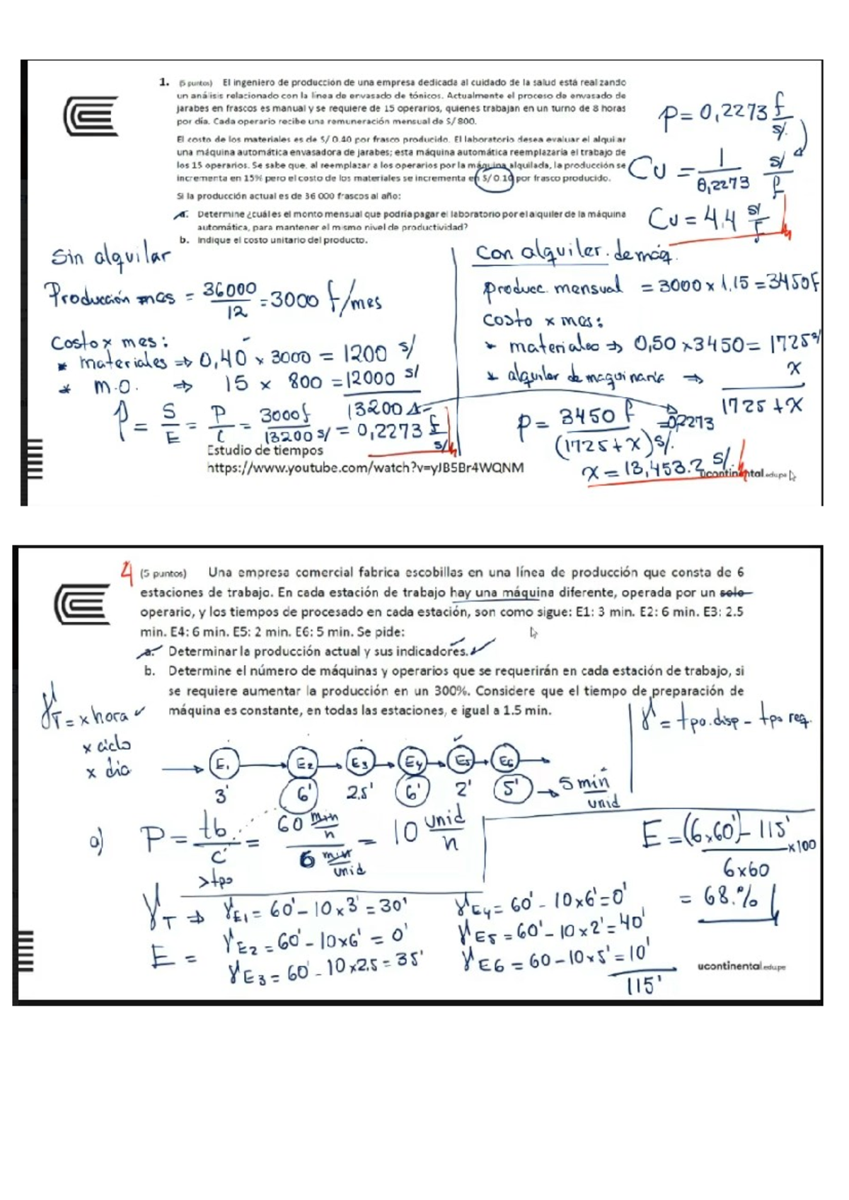 Ingeneria DE Metodos - dfdf - 1. (5 puntos) EI ingeniero de producción ...