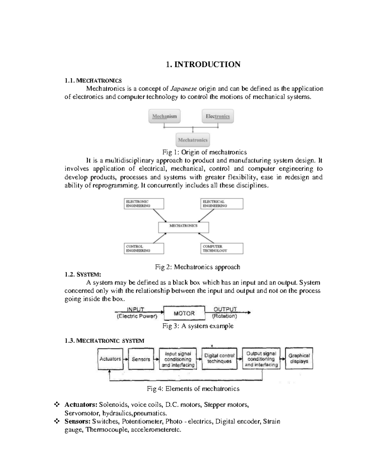 Lecture 3-4 - Basics of Mechatronics - 1. INTRODUCTION MECHATRONICS ...