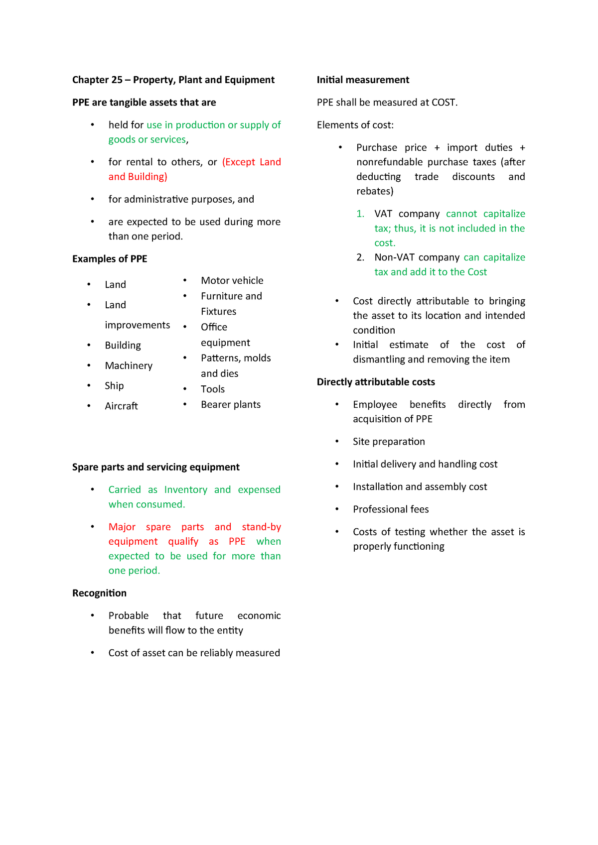 Intermediate Accounting 1 - Chapter 25 – Property, Plant And Equipment ...