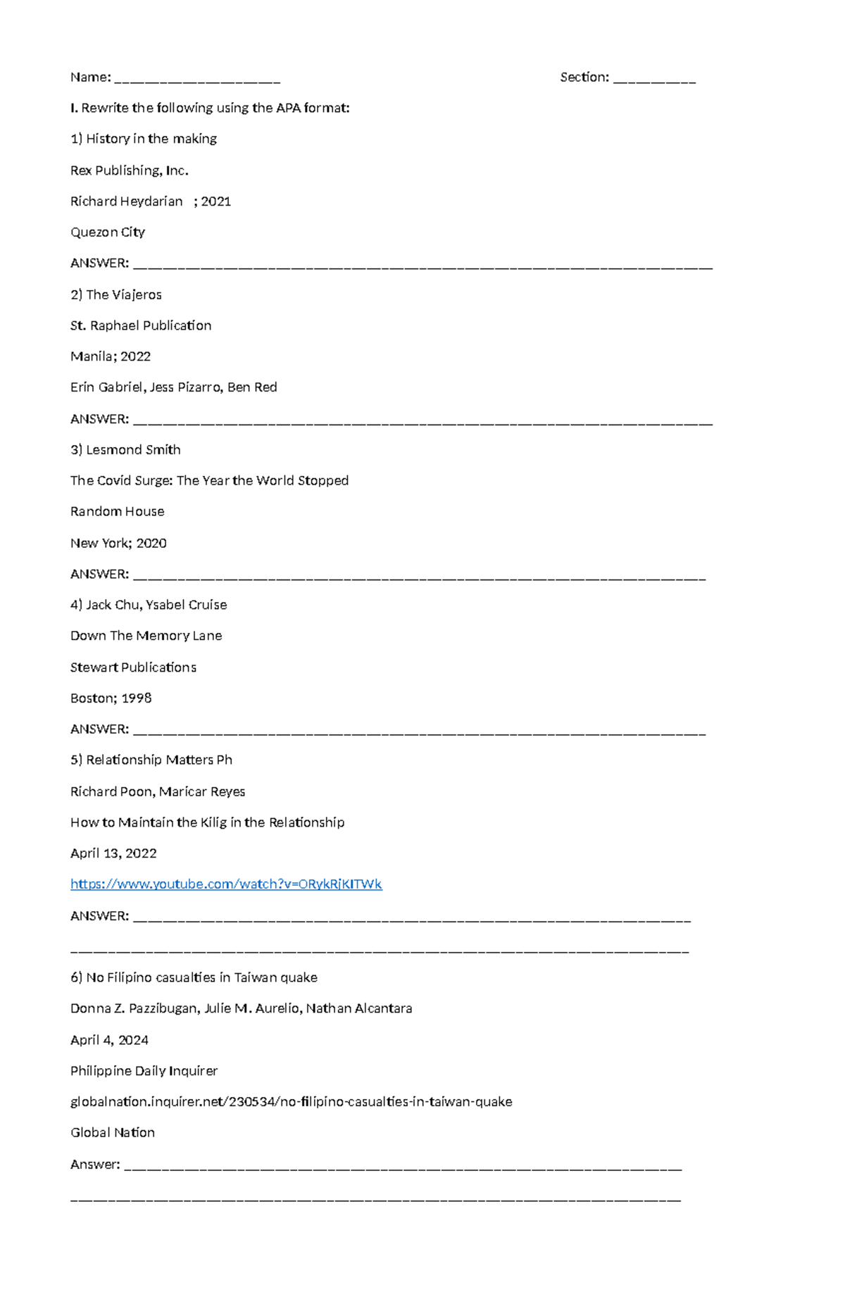 APA-Format-Activity - Activity leowiwjwowpwowiwiaoow - Name ...