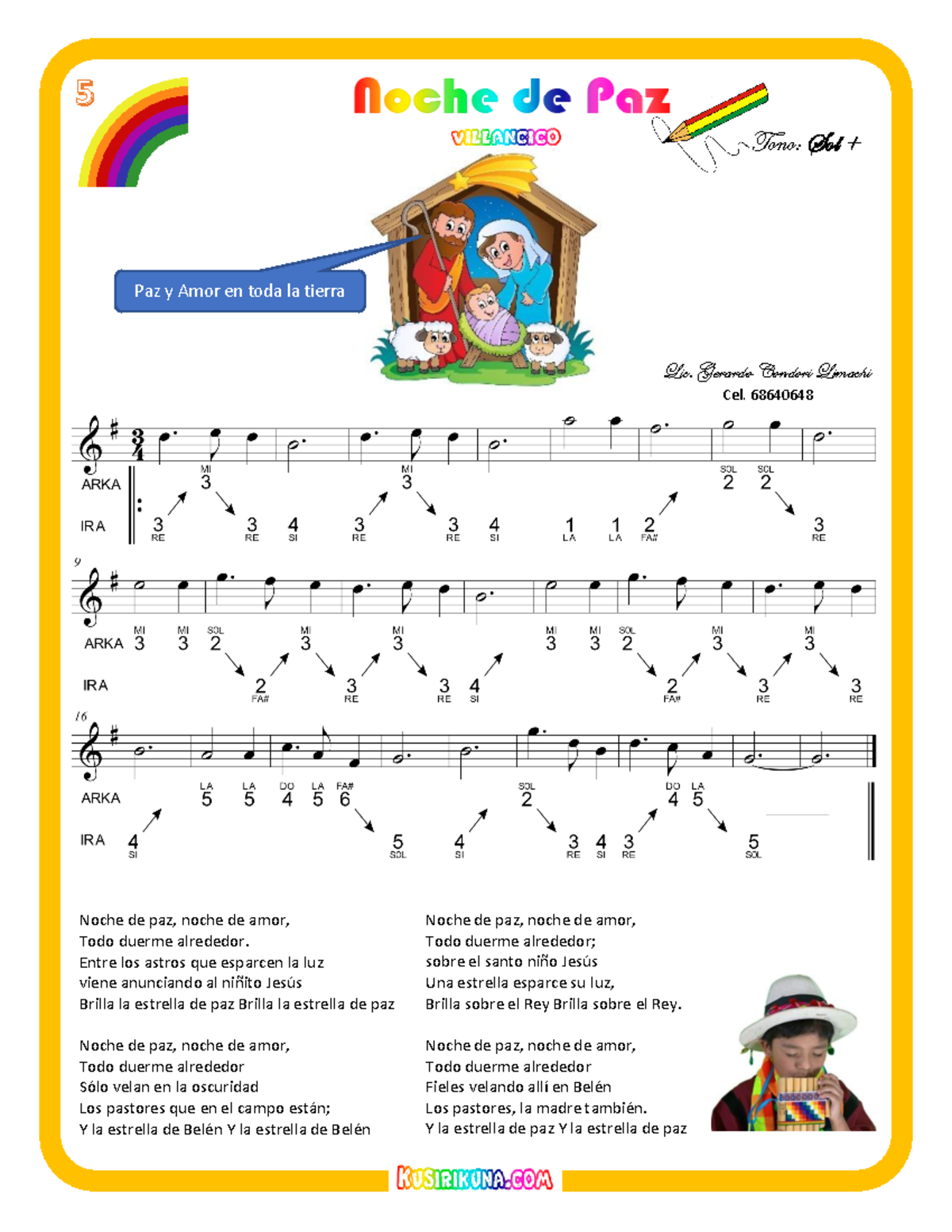 5.- Noche DE PAZ - musica - Noche de paz, noche de amor, Todo duerme ...