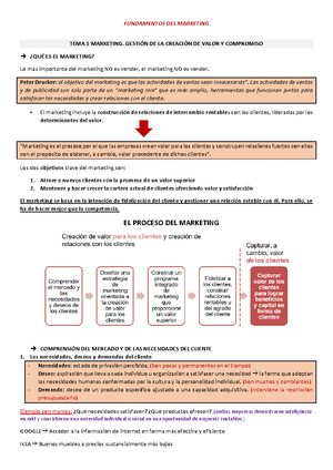 TEMA 2 MKT - Apuntes del Tema 2 de Fundamentos del Marketing de la ...