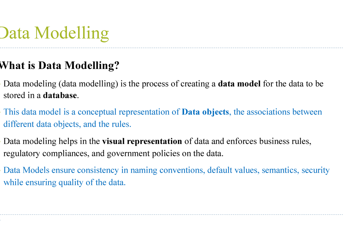 Date Modelling-Types of Data Model - Modelling is Data Modelling? Data ...