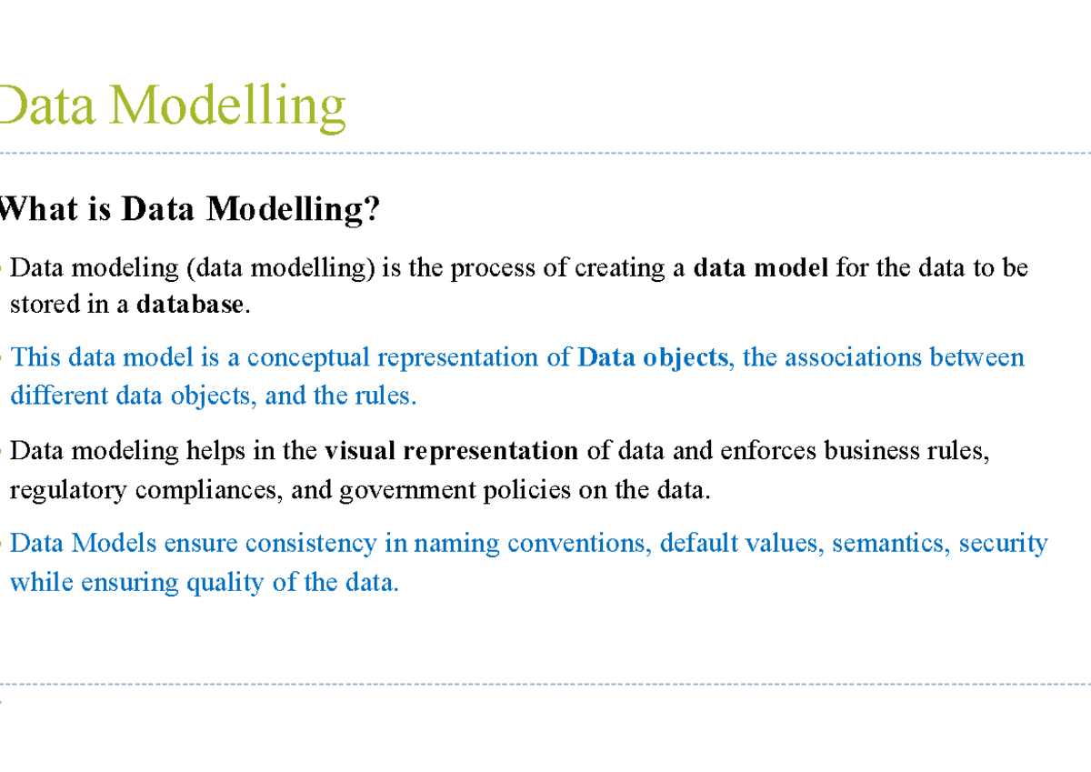 Date Modelling-Types of Data Model - Modelling is Data Modelling? Data ...