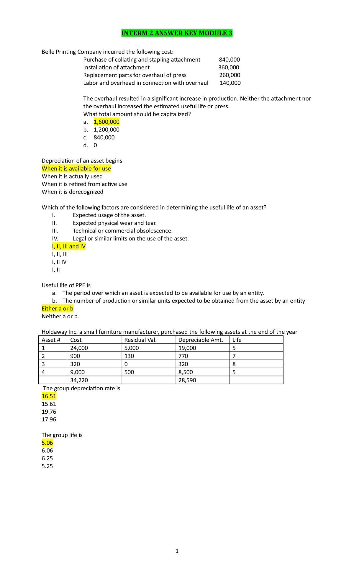 Interm 2 Answer Key Module 3 - INTERM 2 ANSWER KEY MODULE 3 Belle ...