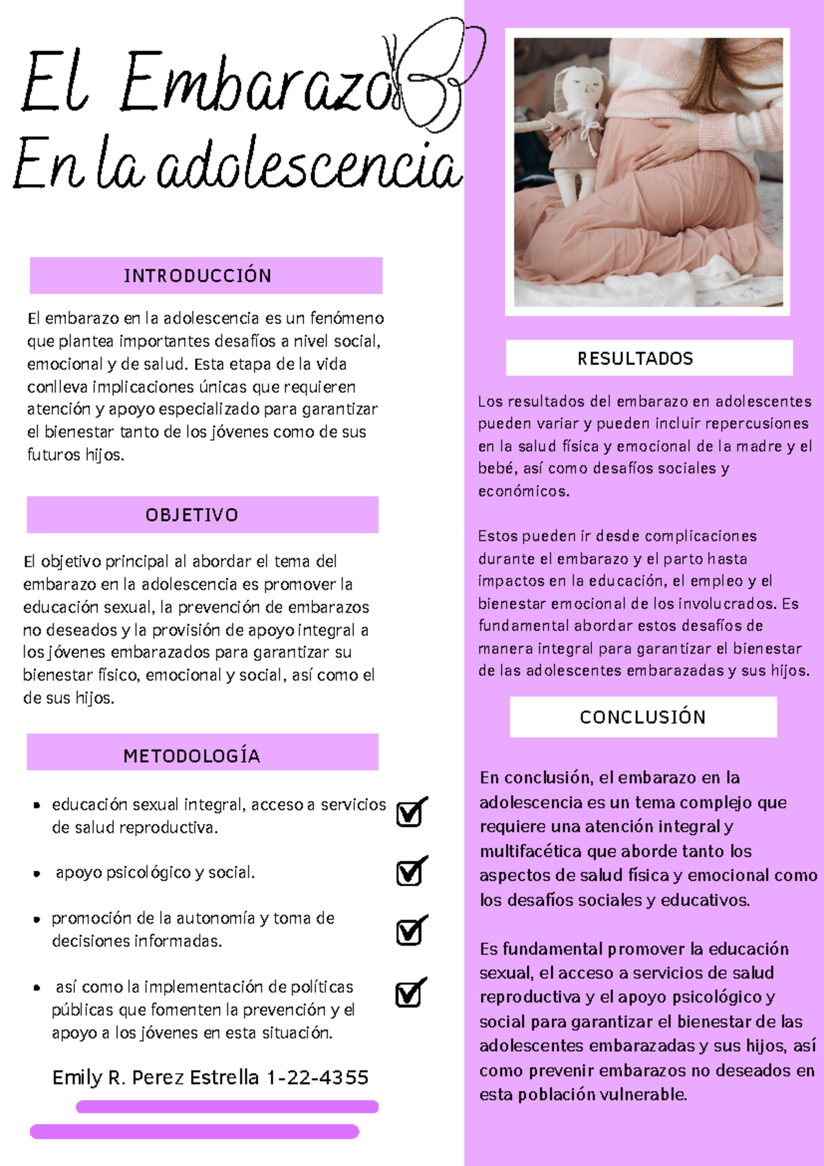 El Embarazo en la Adolescencia - RESULTADOS INTRODUCCIÓN El embarazo en
