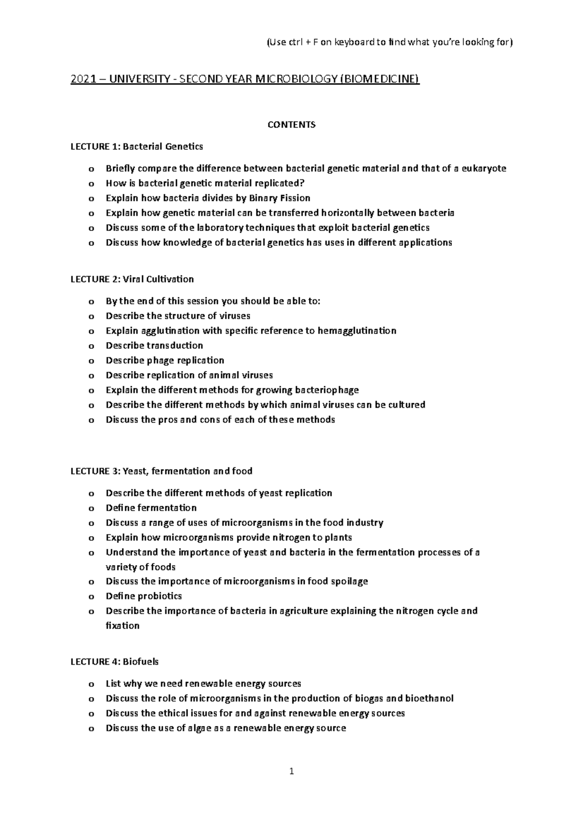 Microbiology - Lecture notes 1-7 - 2021 – UNIVERSITY - SECOND YEAR ...