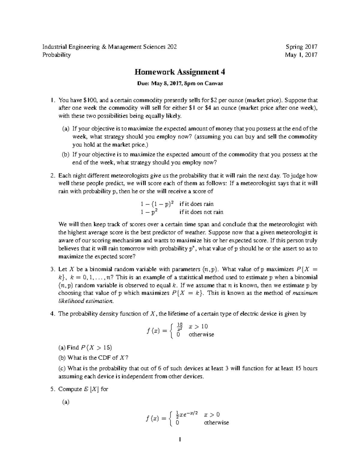 Hw4 Sp17 Homework 4 Questions Studocu