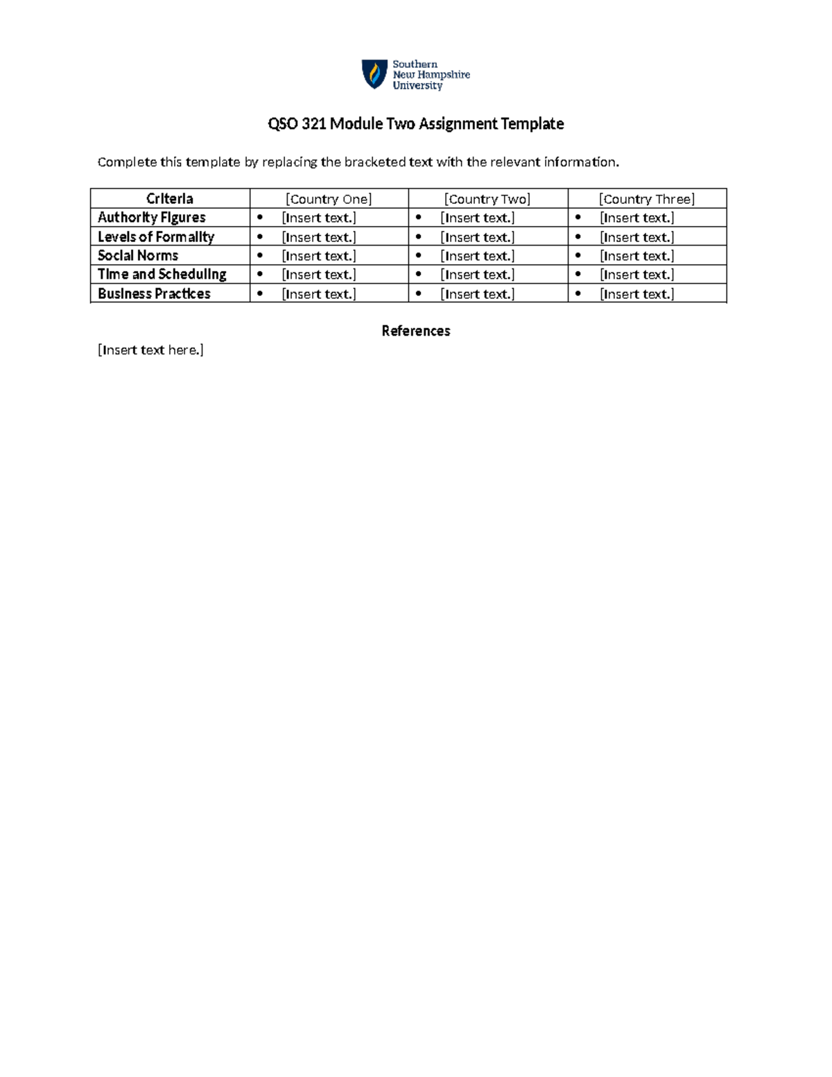 QSO 321 Module Two Assignment Template - QSO 321 Module Two Assignment ...