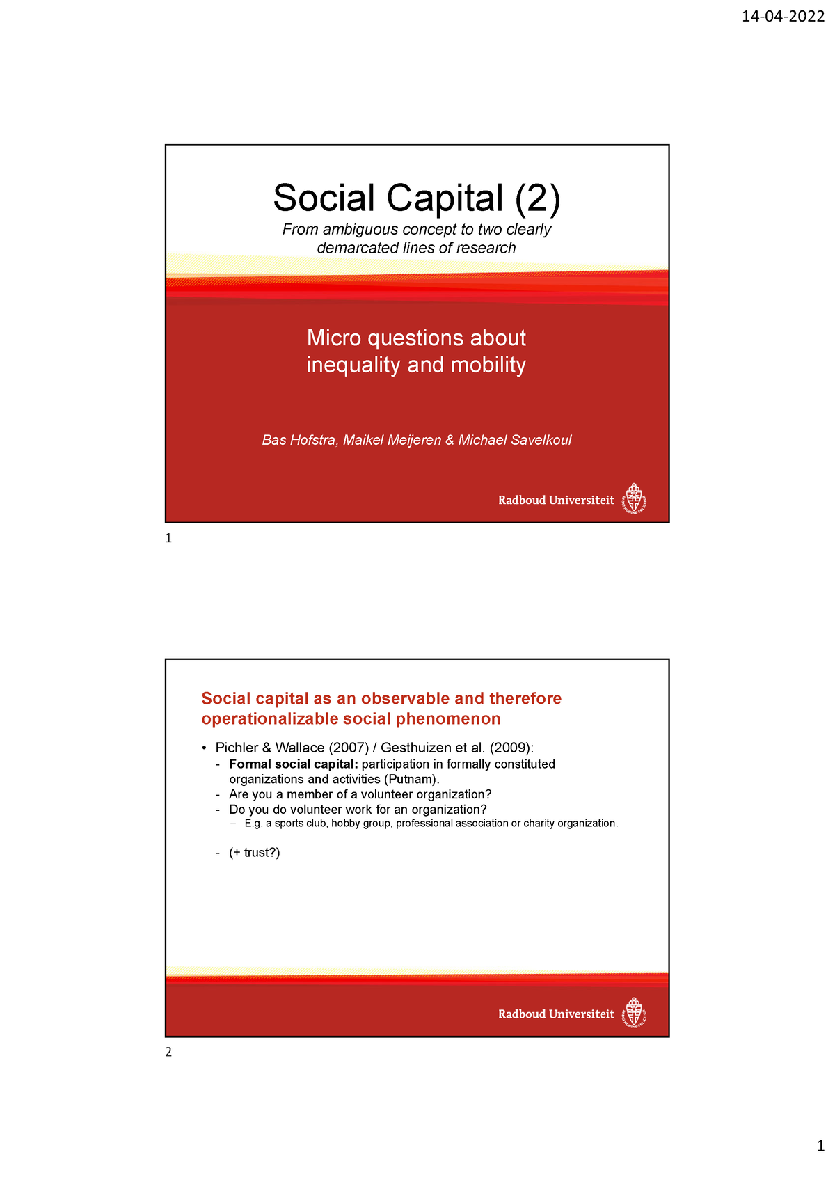 social capital case study