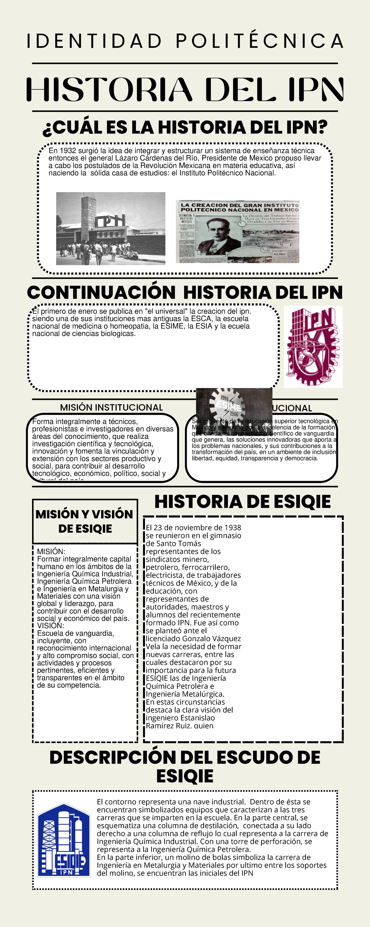 Actividad Historia IPN Y Esiqie - MISIÓN Y VISIÓN DE ESIQIE VISIÓN ...