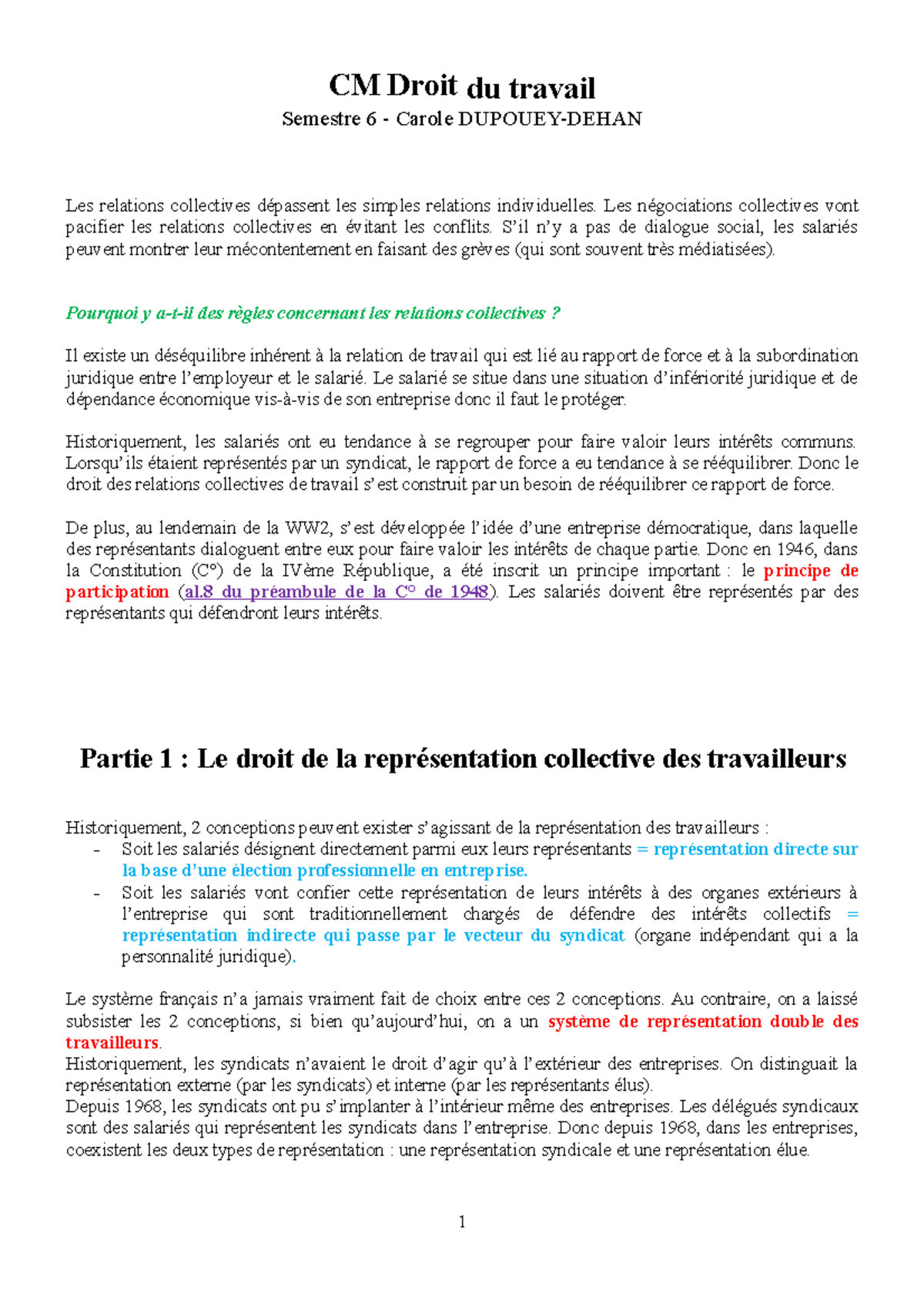 CM Droit Du Travail - Notes De Cours 5 - CM Droit Du Travail Semestre 6 ...