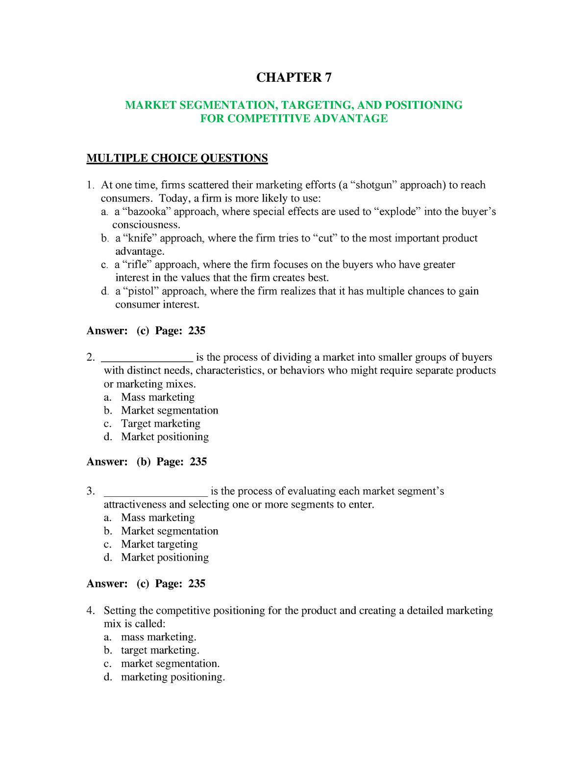 assignment quiz module 08 segmentation