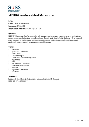 MTH105 JAN2022 TMA Student Reference - MTH Tutor Marked Assignment ...