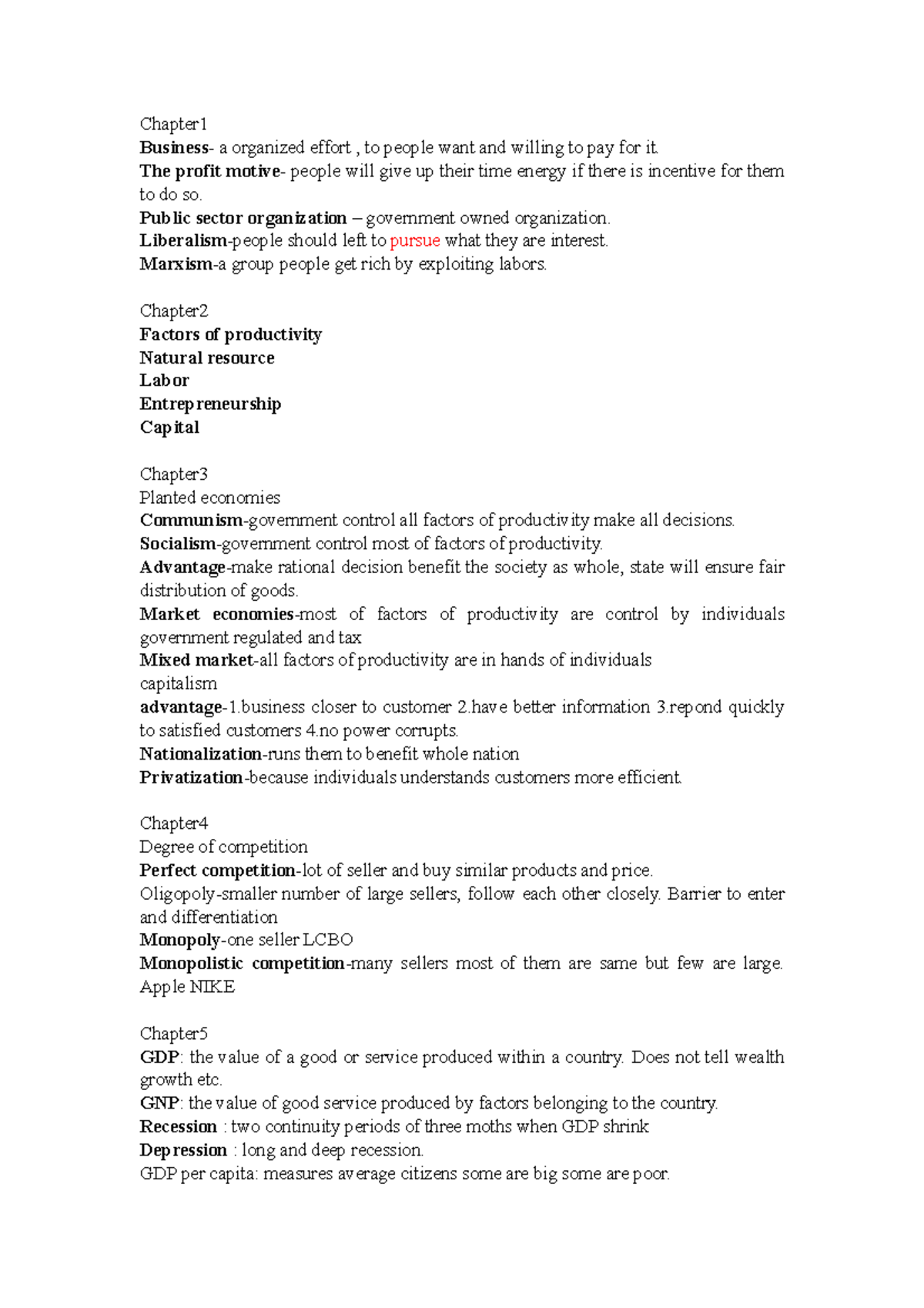 MGTA01-Key Terms - Chapter1 a organized effort , to people want and ...