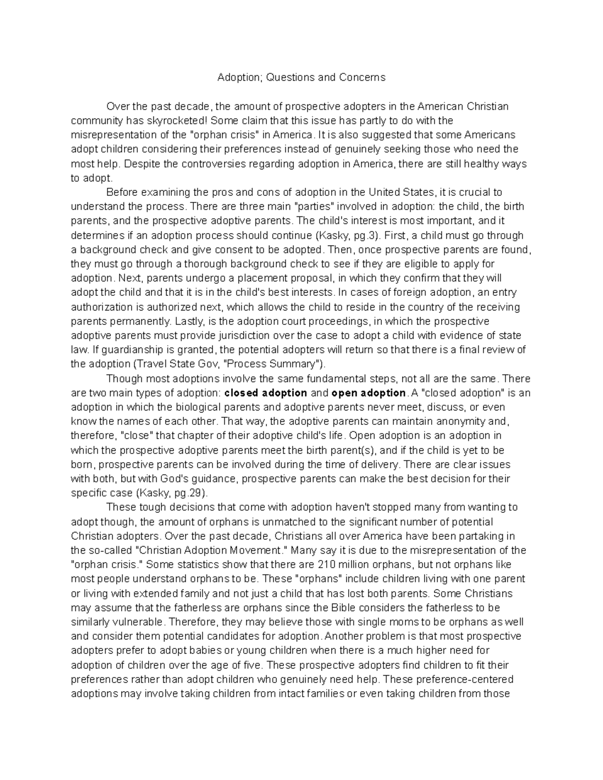 Religion Adoption - Adoption; Questions and Concerns Over the past ...