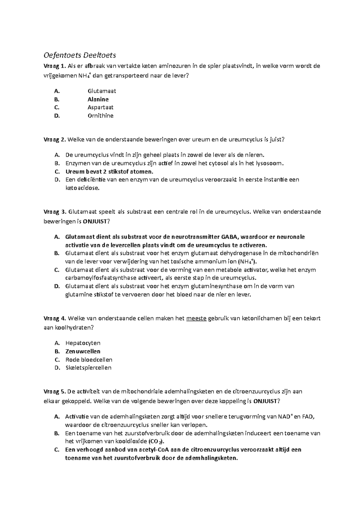 Proef/oefen Tentamen 18 Februari 2017, Vragen En Antwoorden ...