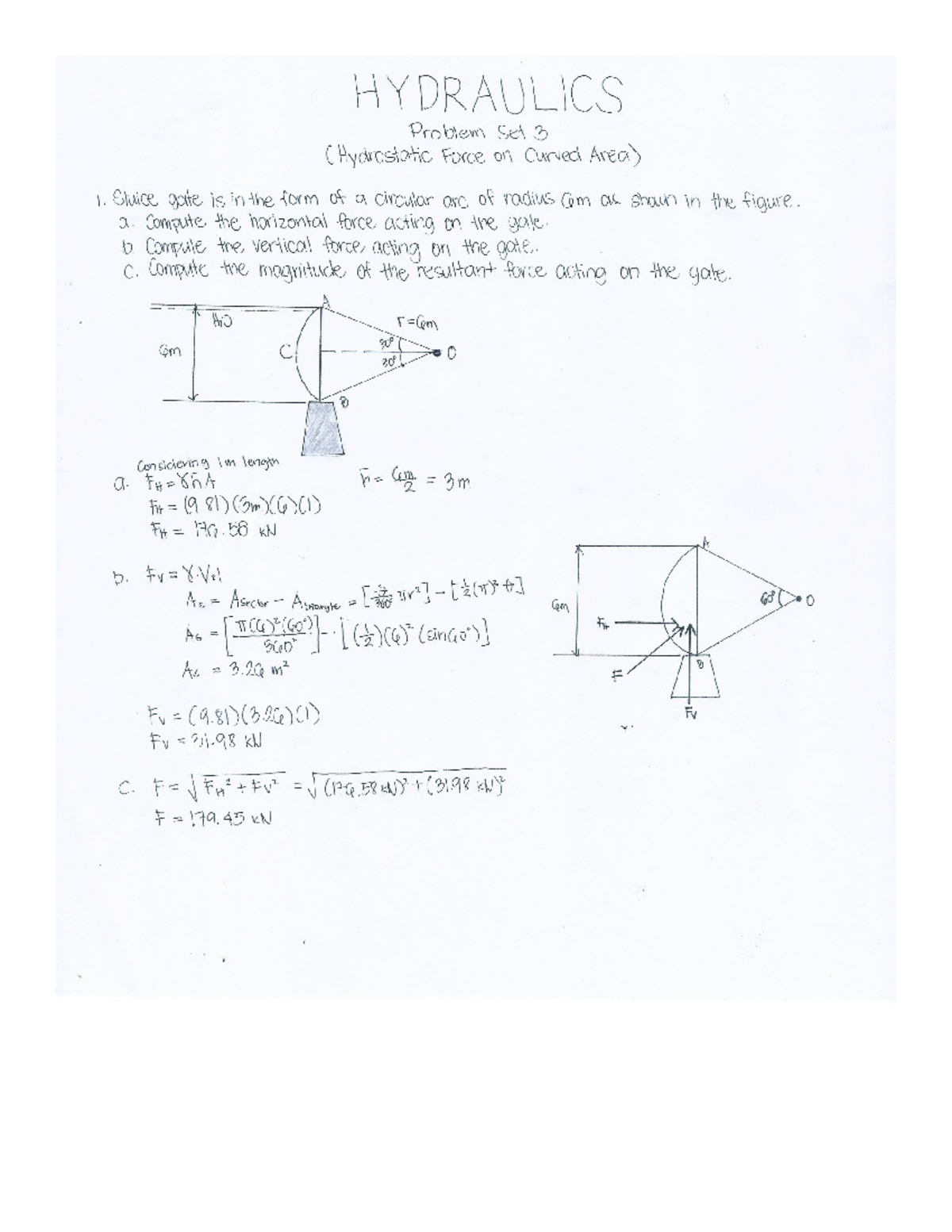 Hydraulics PROB SET 3 - Sanitary Engineering - Studocu