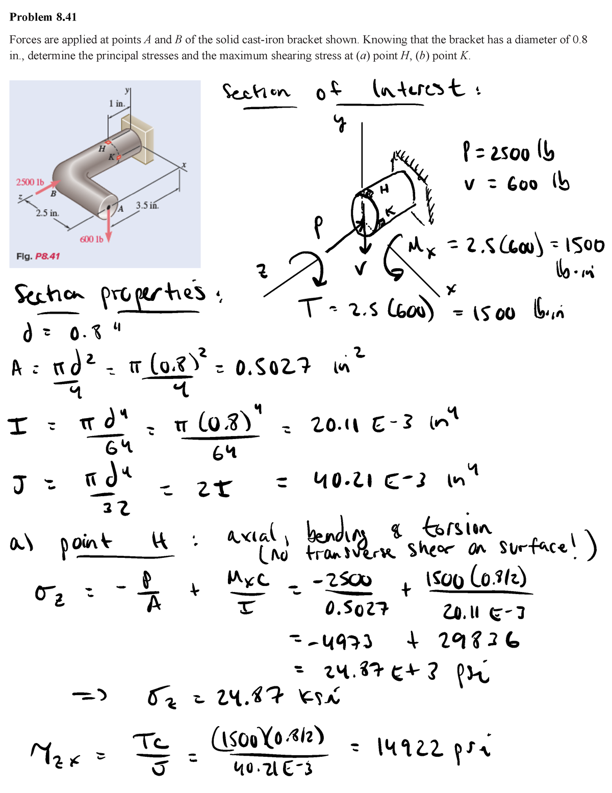 Problem 8 - Problem 8. Forces Are Applied At Points A And B Of The ...