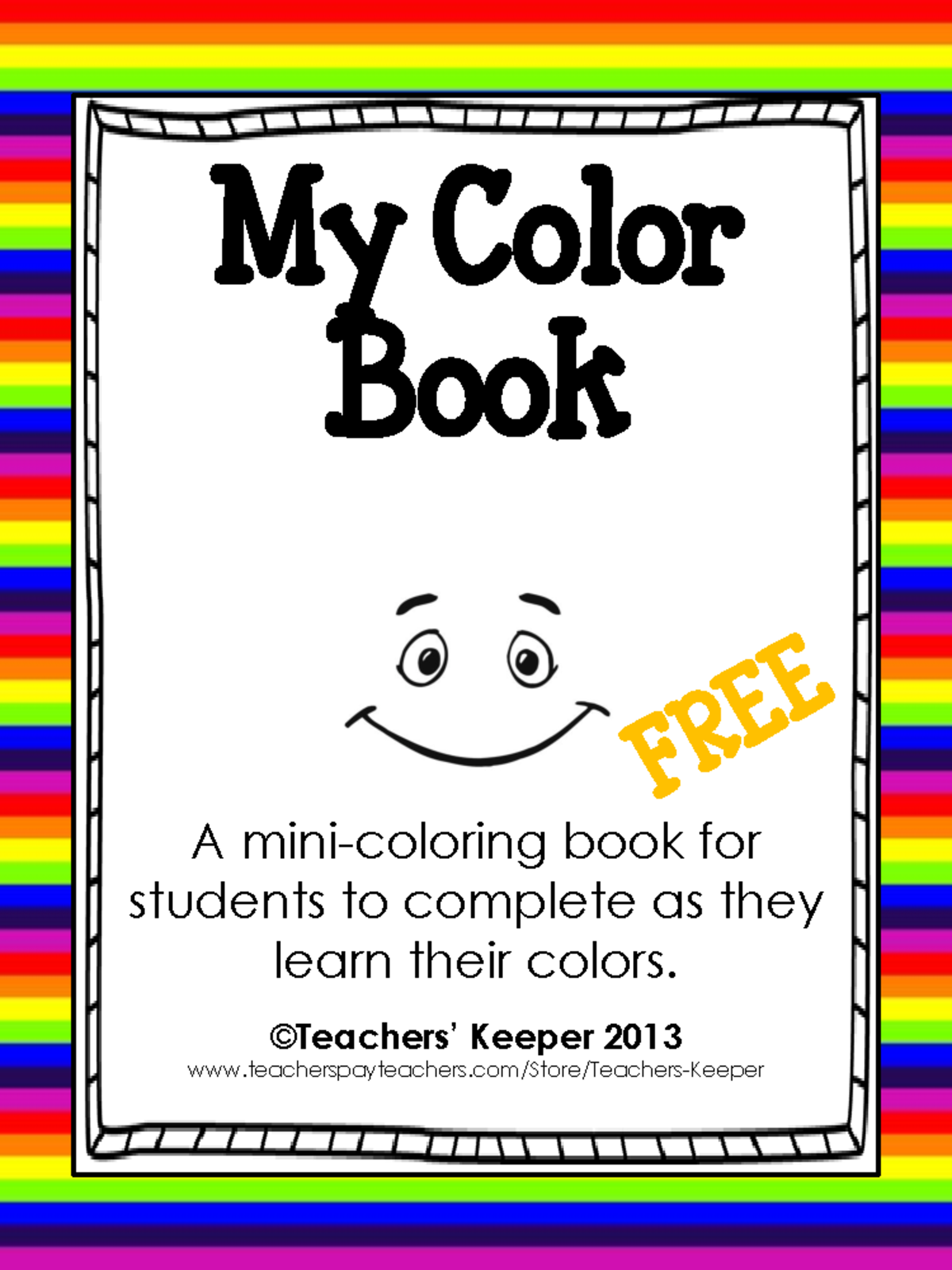 My color book My Color Book A minicoloring book for students to