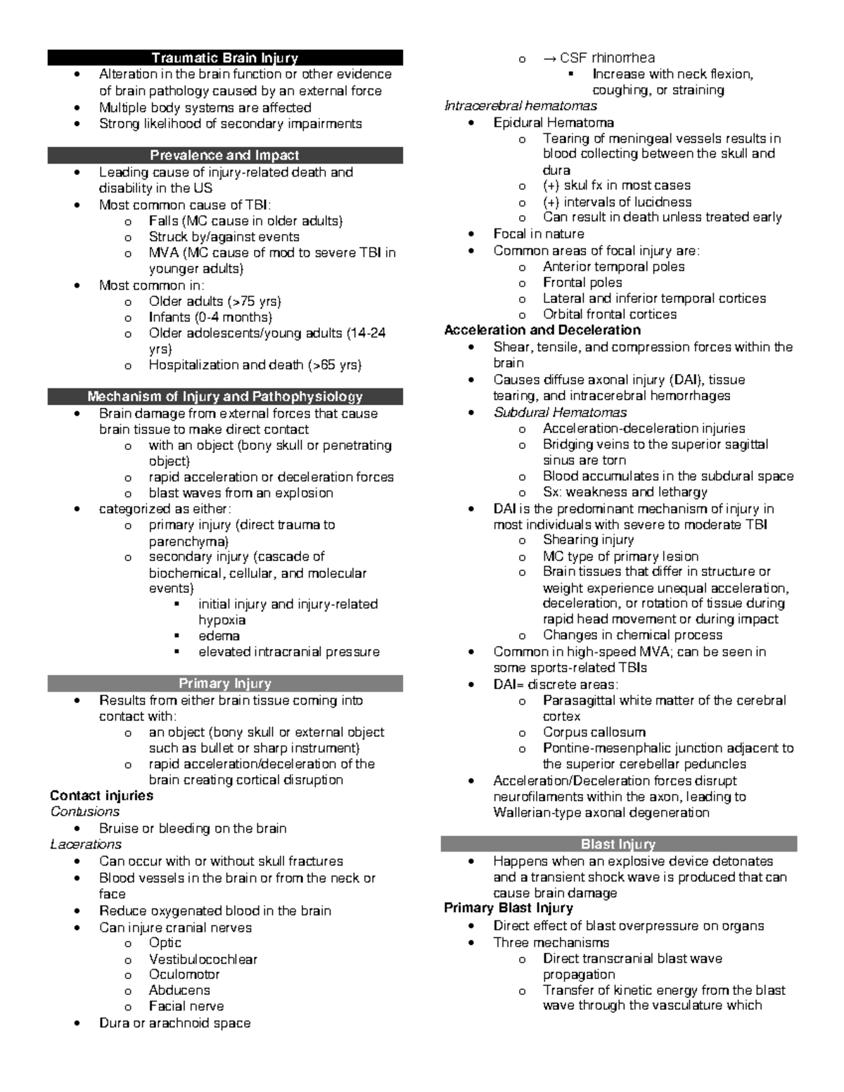 Traumatic Brain Injury - with persistent balance deficits following TBI ...