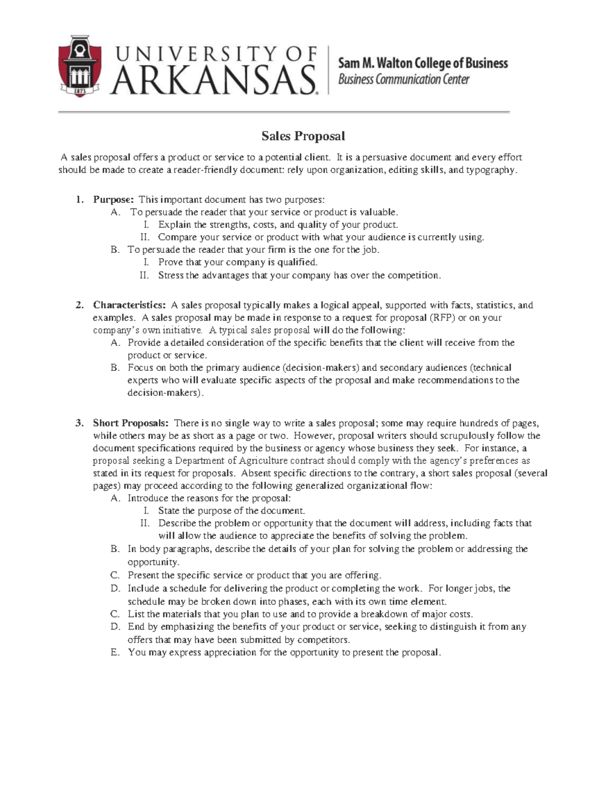 Sample Product Sales Proposal Format - Sales Proposal A sales proposal ...