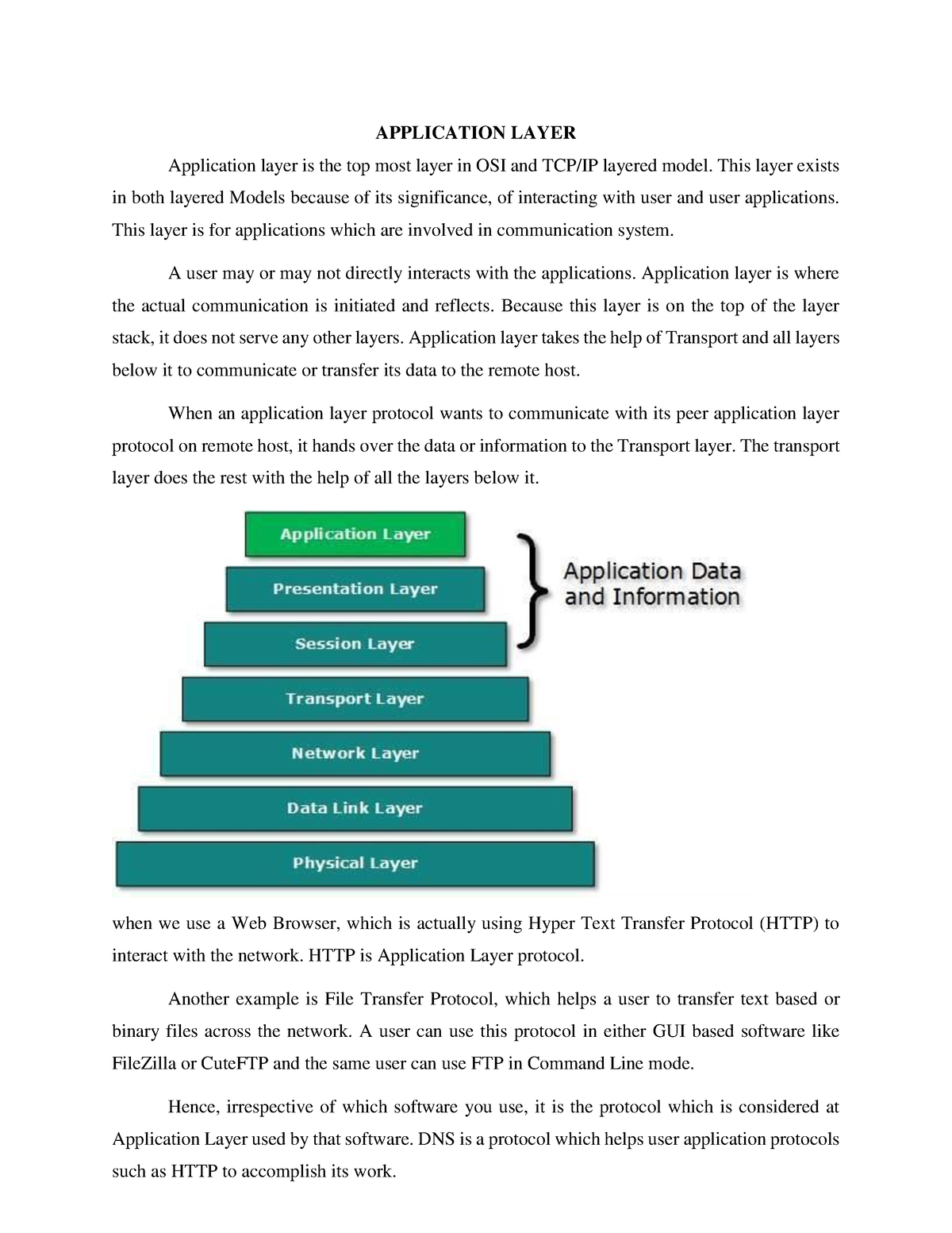 UNIT 1 - Application Layer - APPLICATION LAYER Application Layer Is The ...