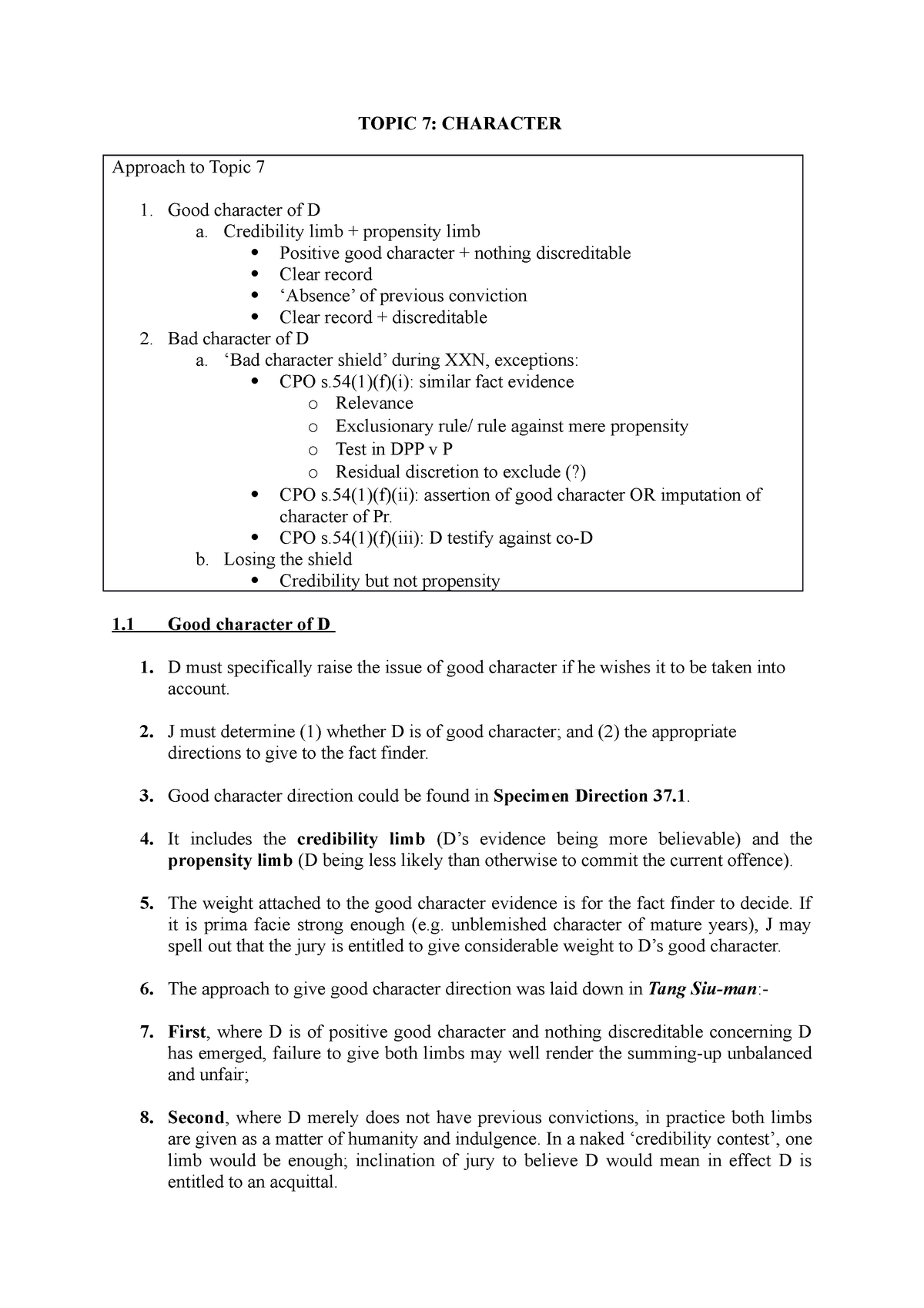 7 Character Ok Lecture Notes 7 Topic 7 Character Approach To Topic 7 1 Good Character Of D A Studocu