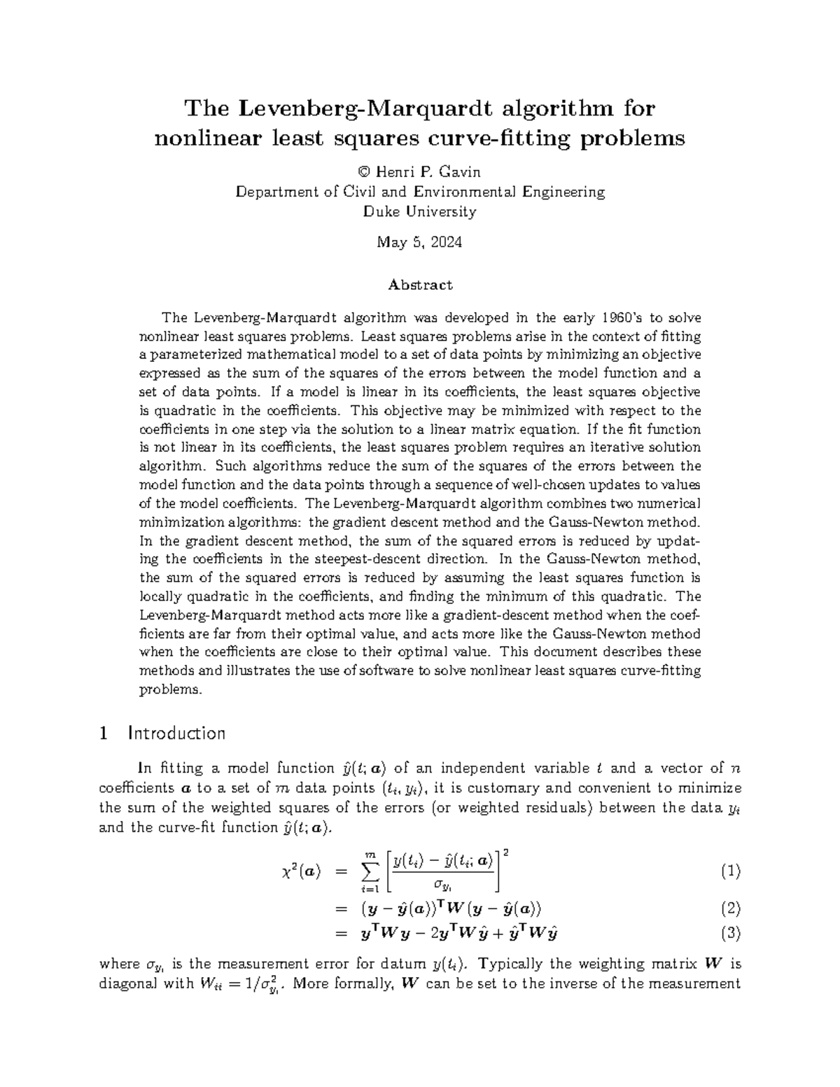 Lm - chao - The Levenberg-Marquardt algorithm for nonlinear least ...