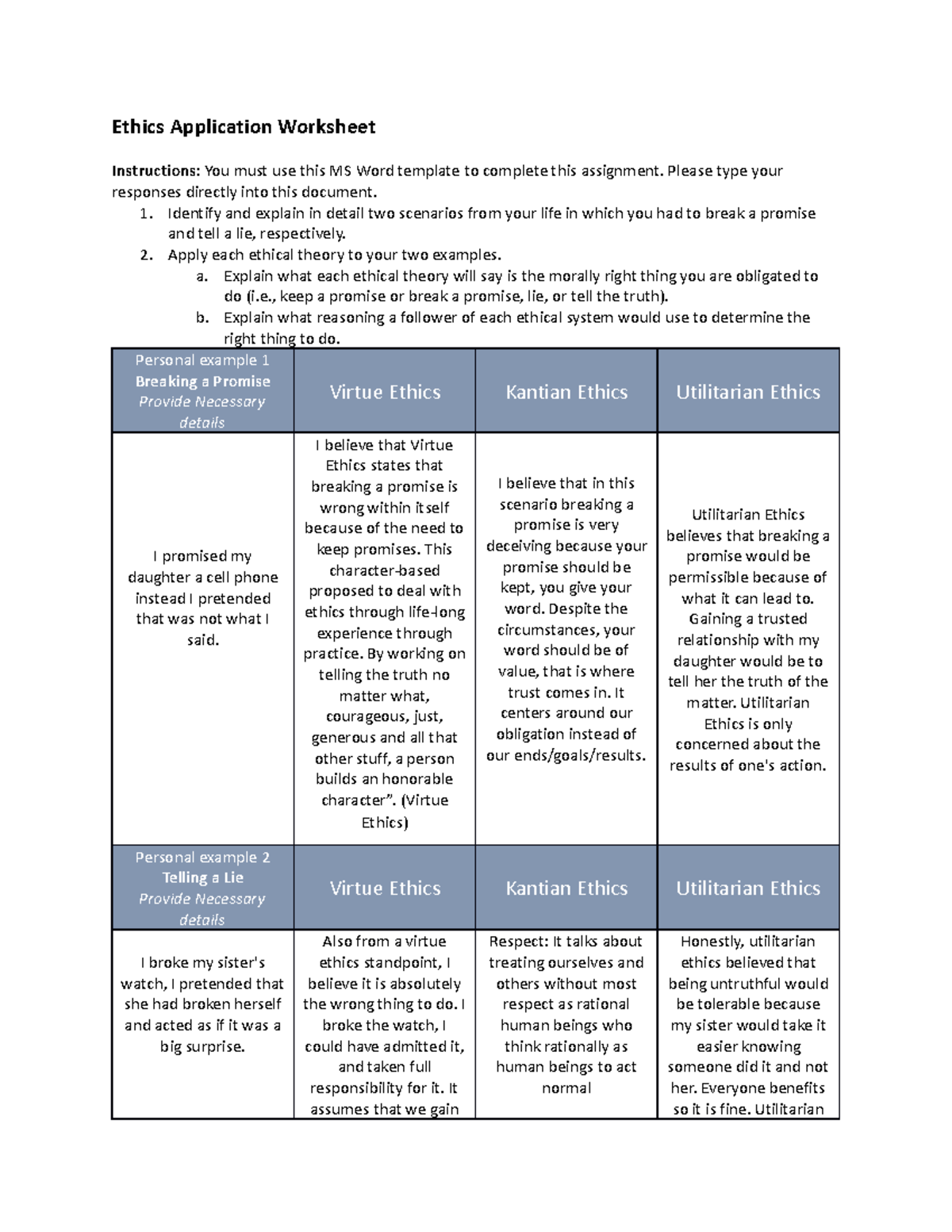 Ethics Application Worksheet Template 2 - Ethics Application Worksheet ...