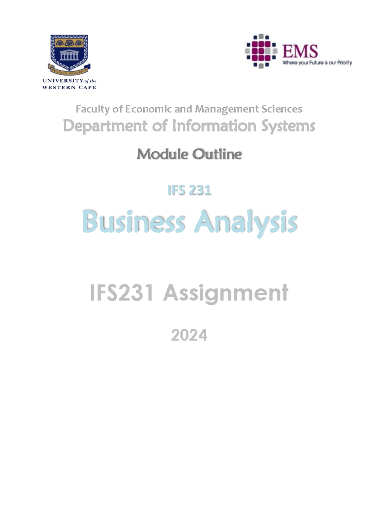 IFS231+Group+ +Individual+Assignment Instructions+2024 v2+-+11032024 ...