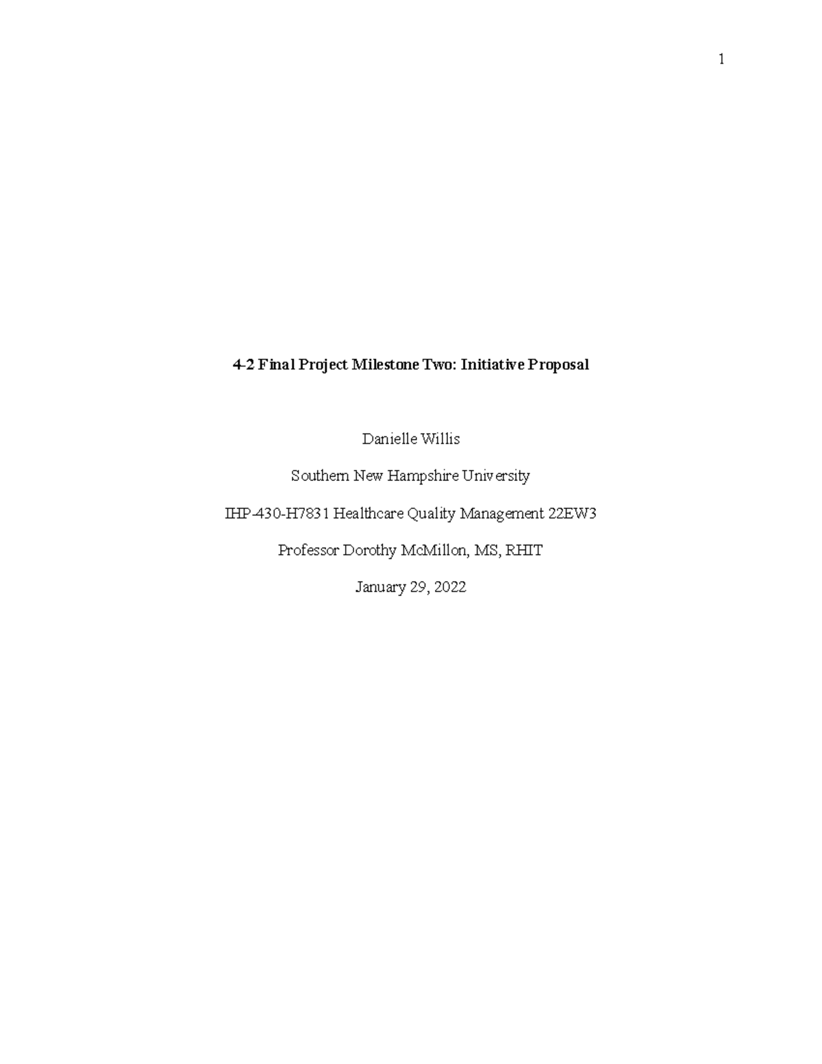 4-2 Final Project Milestone Two Initiative Proposal - Copy - 4-2 Final ...