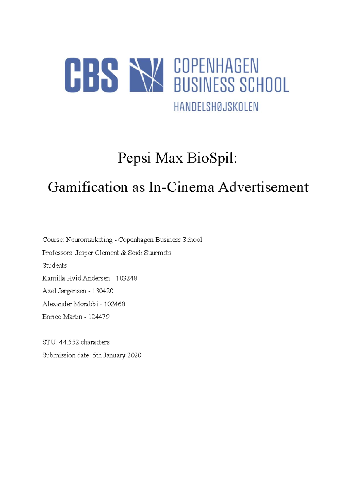 Neuromarketing and Gamification - Pepsi Max - Pepsi Max BioSpil ...