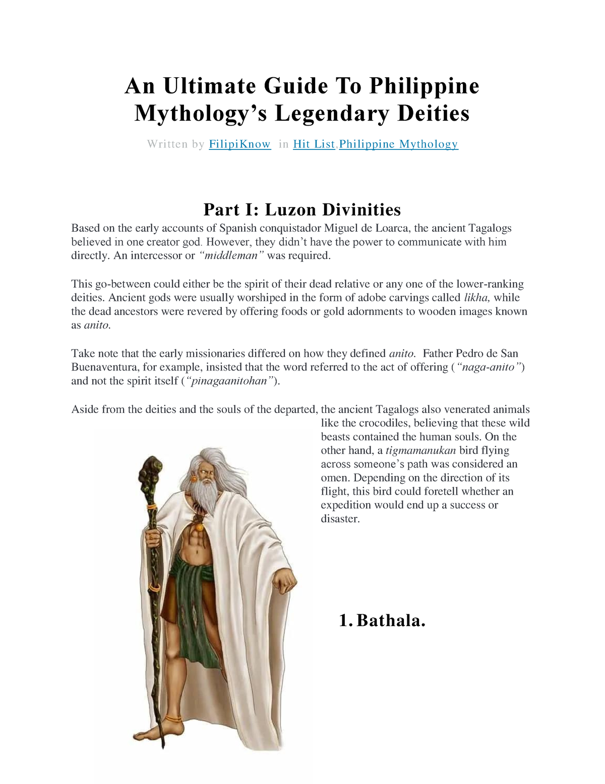 philippine mythology essay