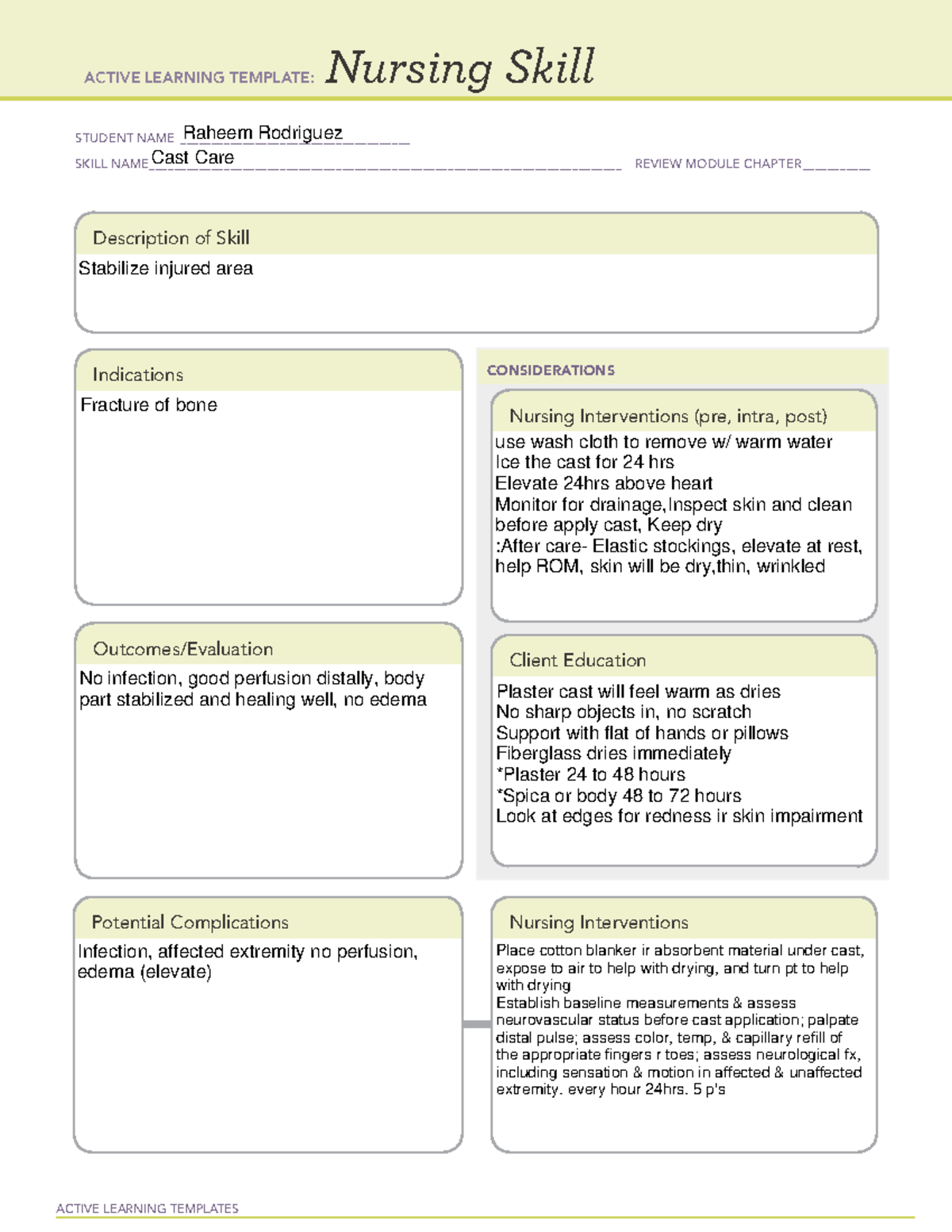 Nursing Skill Ati Template Eye Assessment