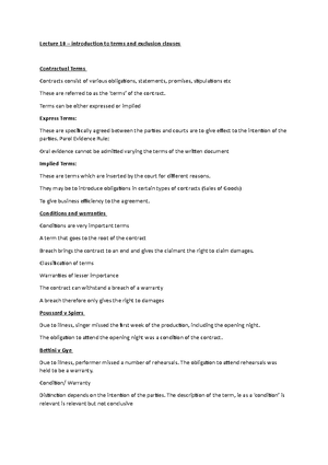 Lecture 2 Formation of a contract - LECTURE 2 FORMATION OF A CONTRACT ...