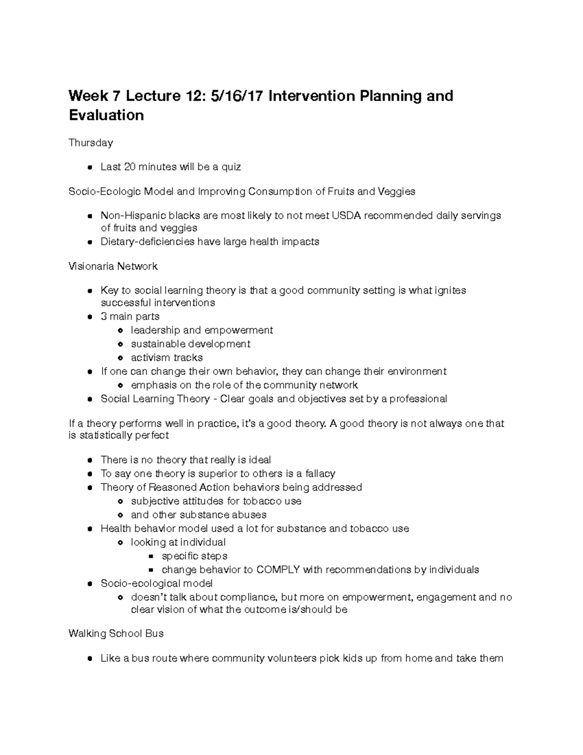 Com Hlt 100 - Week 7 Lecture 12 - Lecture Notes - Week 7 Lecture 12 ...