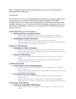 TOA Assignment 2 - sdkjfnsdkjvnnjz - Organizational Theory and Behavior ...