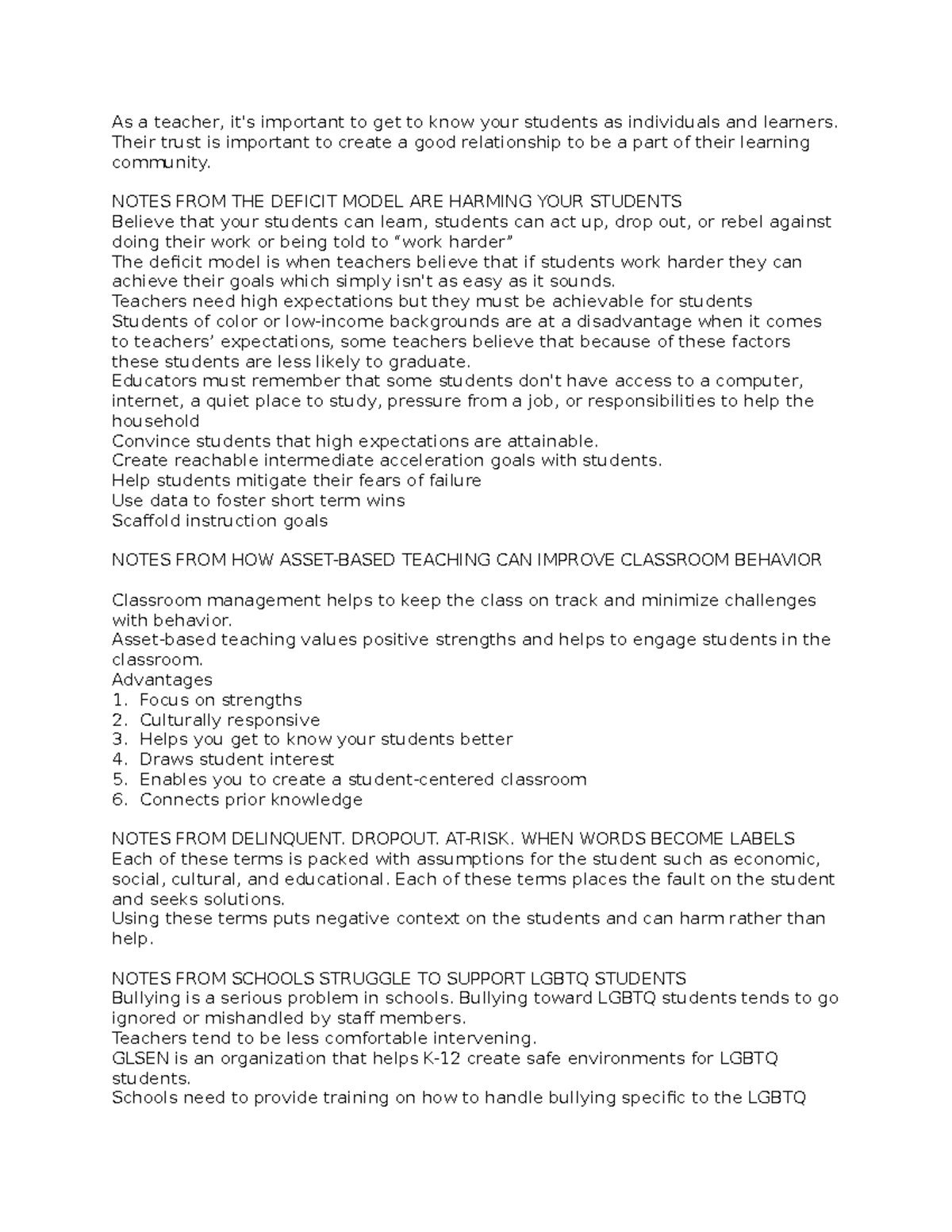 Unit 2 mod 2 - Notes from mod 2 - D090 - WGU - Studocu