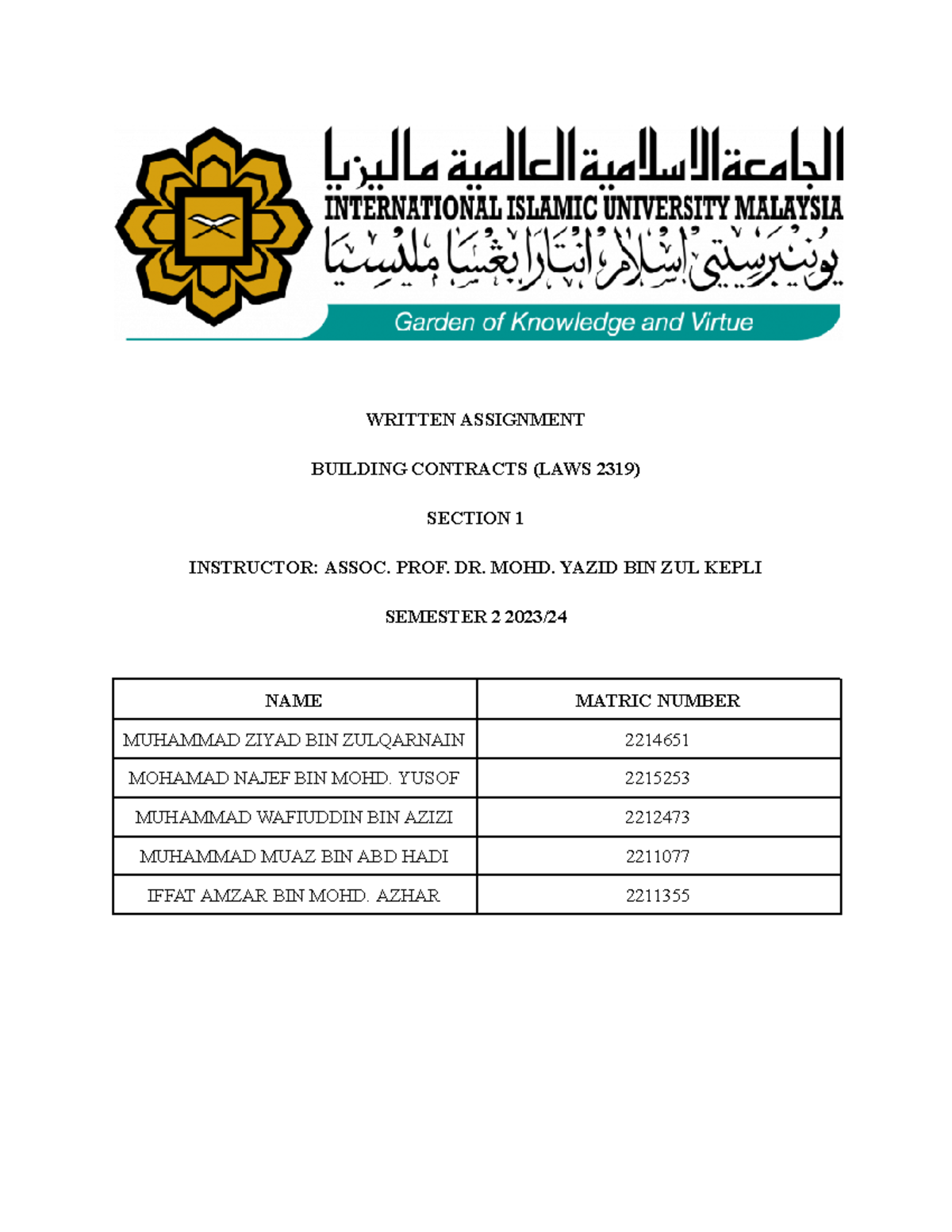 Building Contract-Assignment - WRITTEN ASSIGNMENT BUILDING CONTRACTS ...