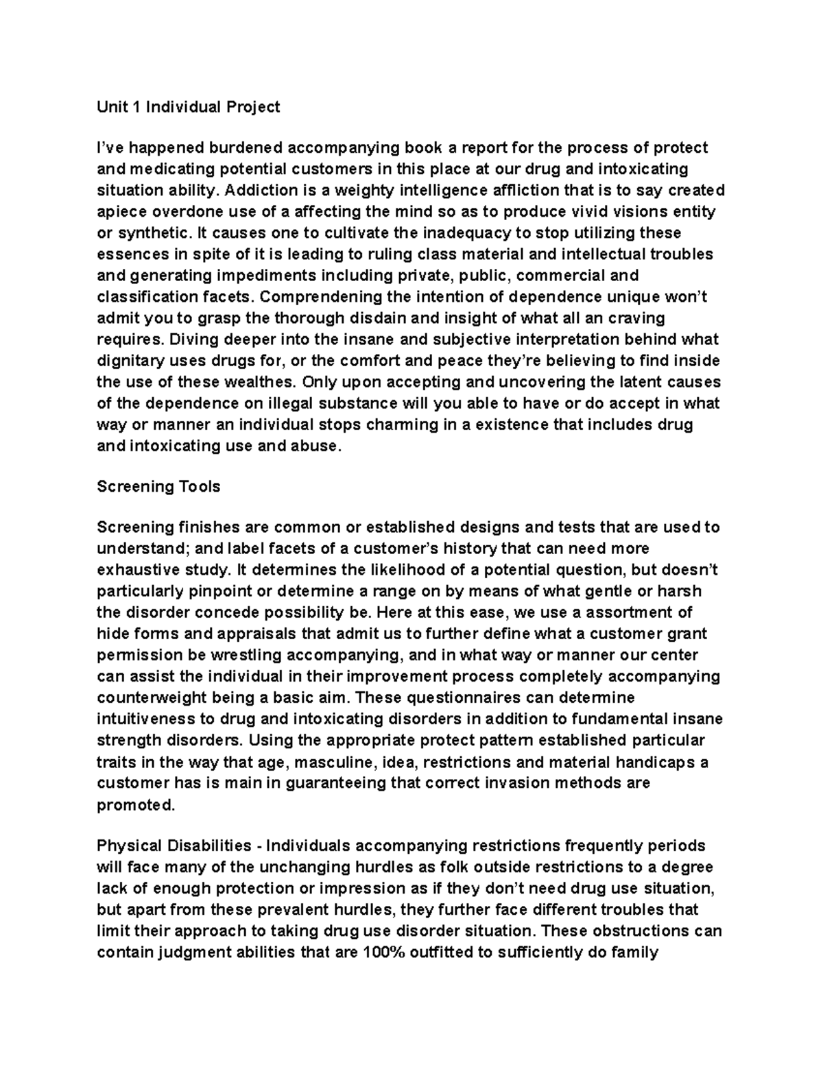 UNIT 1 Project CJHS-320 - Unit 1 Individual Project I’ve happened ...