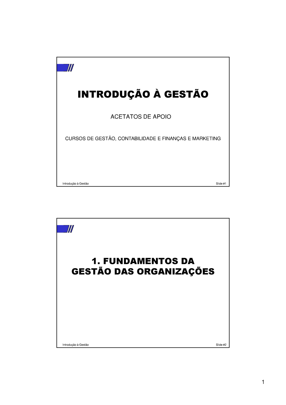 Introducao A Gestao Resumo Da Matéria De Gestão Introdução à Gestão Slide IntroduÇÃo À 4665