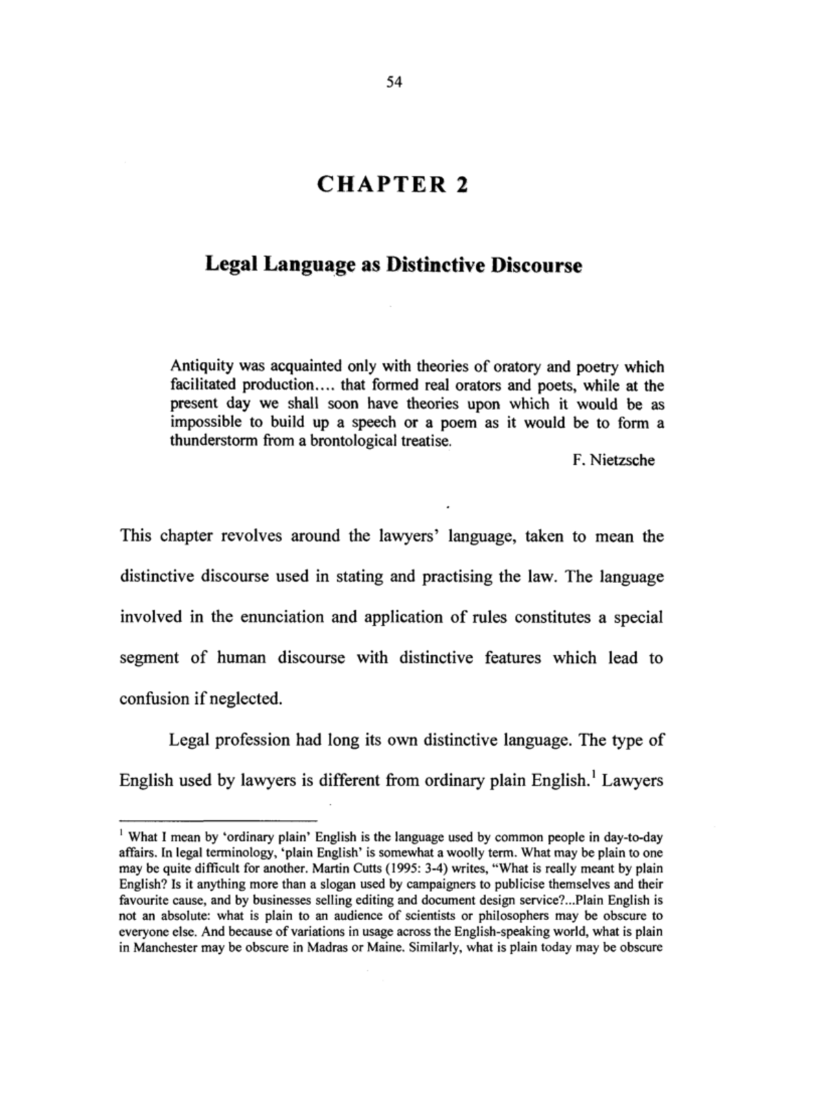 07 chapter 2 - notes - CHAPTER 2 Legal Language as Distinctive ...
