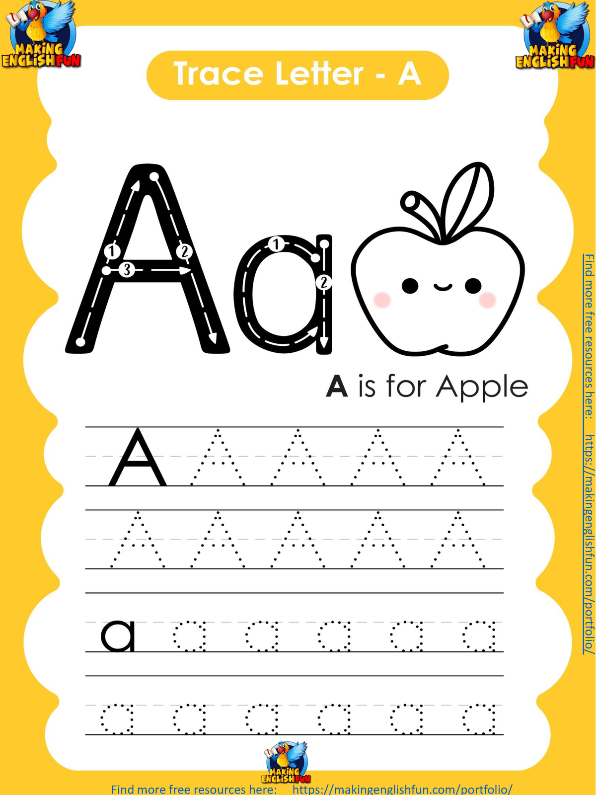 Alphabet-Tracing-Worksheets for Grade level students - Introduction to ...